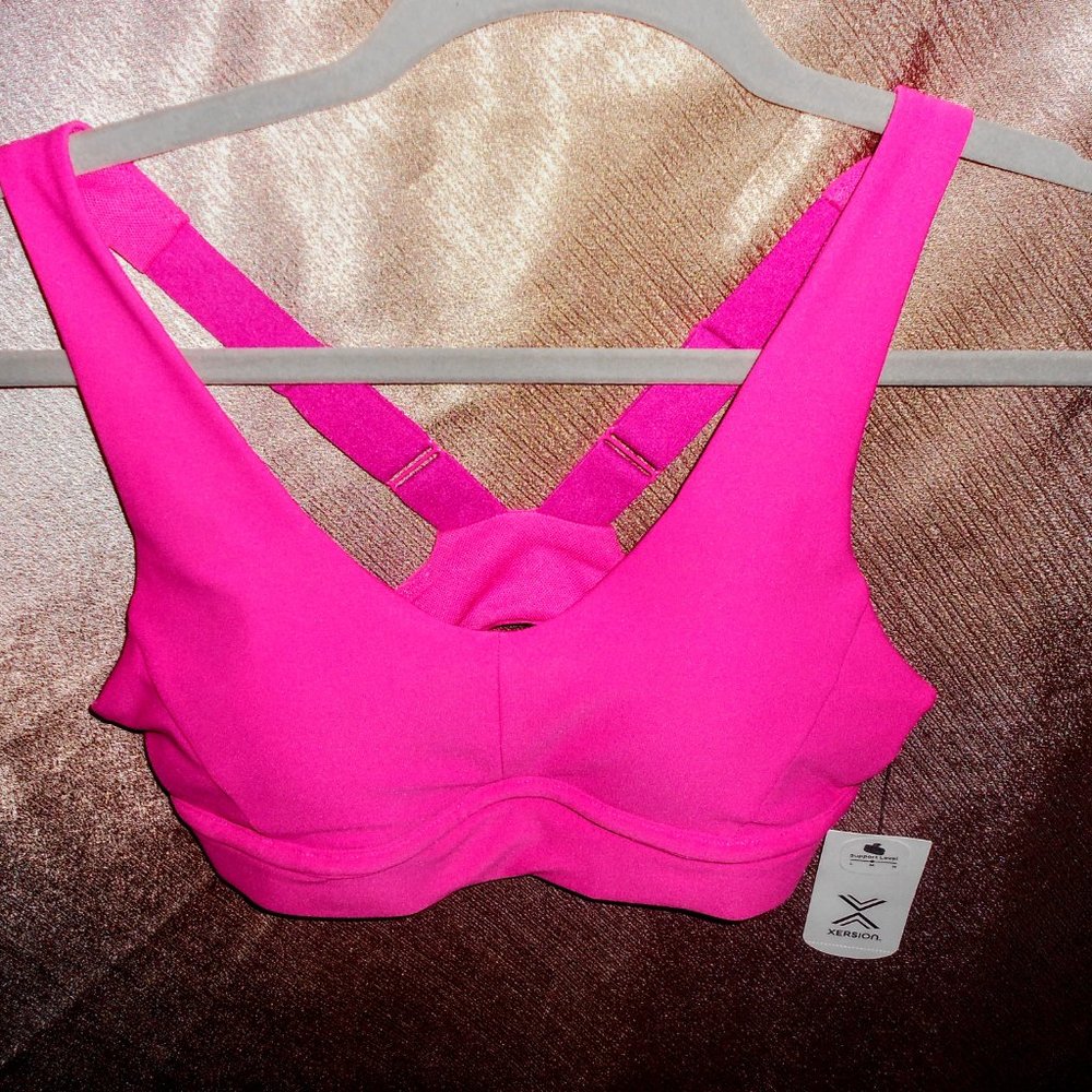 Xersion Move Medium Support Racerback Sports Bra - Picture 4 of 14